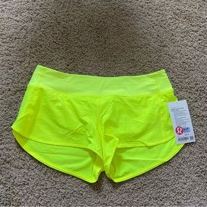NWT lululemon speed up short